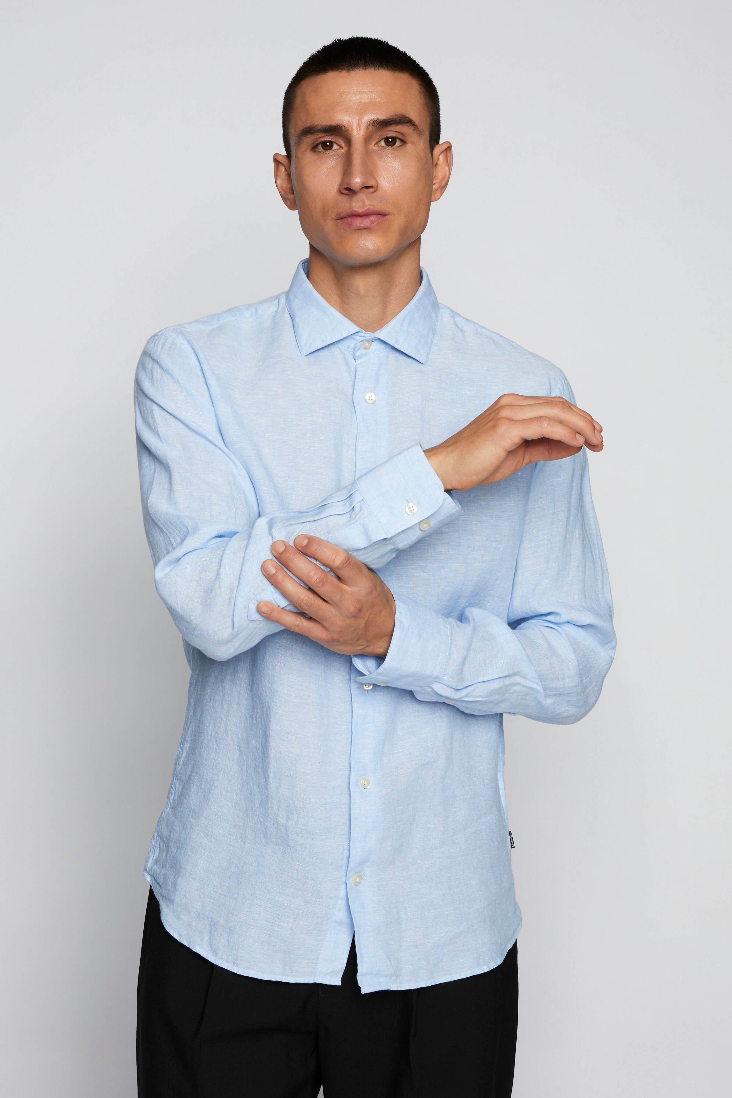 Matinique 30205841 Marc Linen Shirt Chambray Blue Boutique