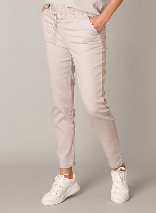 Buy ENAMOR Tabasco Womens Elasticated Waistband Tapered Lounge Pants with  Self Fabric D'String